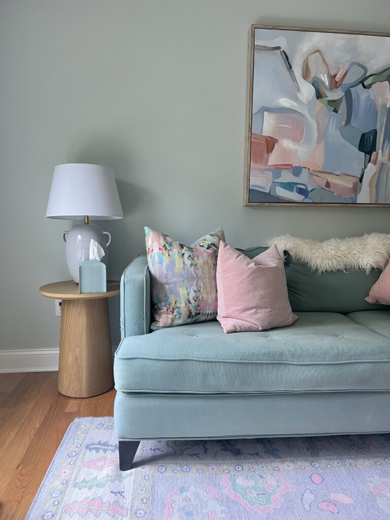 Colorful Living Room | Rebecca Staub Staging & Design 